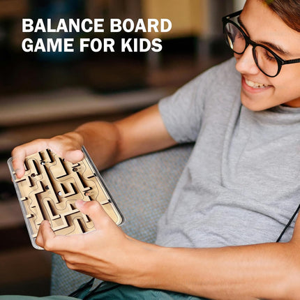 Wooden Labyrinth Maze Toy – Challenging Brain Teaser for Kids & Teens