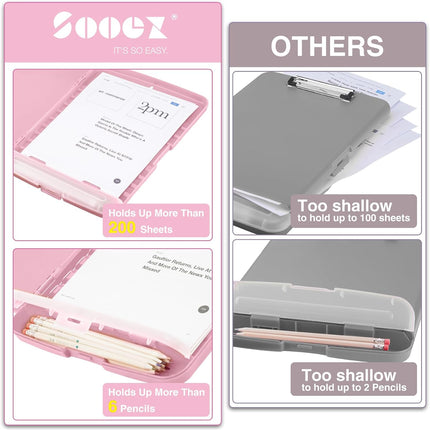 Storage Clipboard Folder – High Capacity Nursing Clipboard for School & Office Use