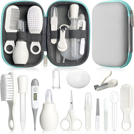 Baby Grooming Kit – Safety Hair Brush, Comb, Nail Clipper & Nasal Aspirator