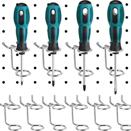 12PCS Screwdriver & Tool Organizer – Pegboard Racks for Garage, Workbench & Kitchen