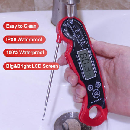 Digital Meat Thermometer Instant Read Waterproof BBQ Grill Backlight