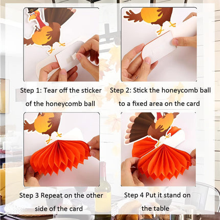 Thanksgiving Party Banner with 9 Harvest Centerpieces, Indoor Fall Decorations