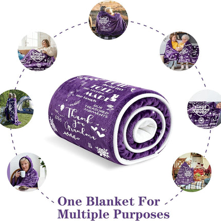 Cozy 47"x72" Wearable Blanket, Gift for Grandma from Granddaughter or Grandson