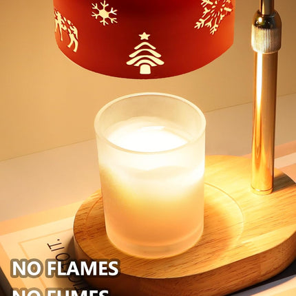 Christmas Candle Warmer Lamp with Timer, Dimmer, and Adjustable Height – Perfect Holiday Gift