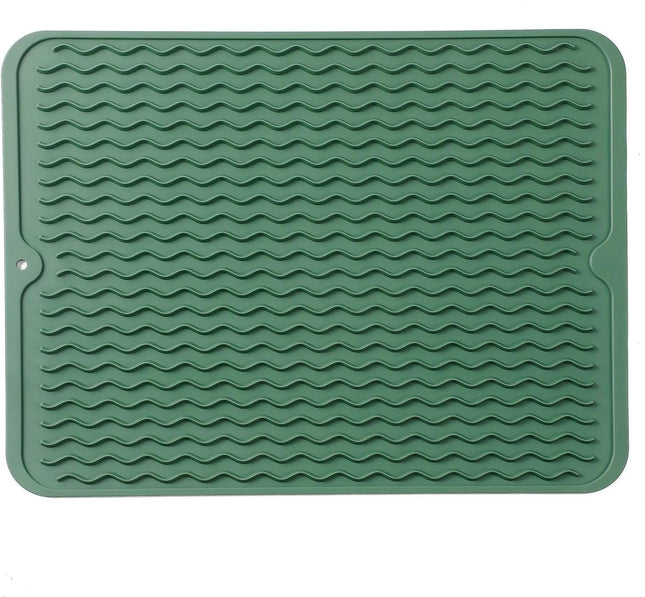 Silicone Dish Drying & Counter Mat – Eco-Friendly, Heat-Resistant, Green