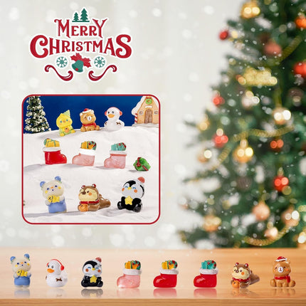 54PCS Mini Christmas Figurines – Resin Ornaments for Table & Window Decor