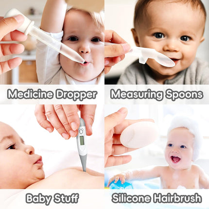 Baby Grooming Kit – Safety Hair Brush, Comb, Nail Clipper & Nasal Aspirator