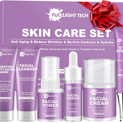 6-Pc Anti-Aging Skincare Set – Korean Retinol, Hydrate & Moisturize, Gift