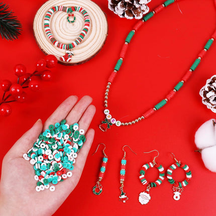 3500 PCS Christmas Clay Beads Kit – DIY Jewelry, Bracelets & Charms
