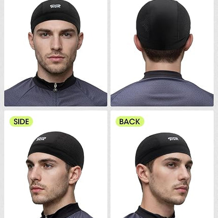 3 Pack Cooling Skull Cap for Men Women Sports Helmet Liner Beanie