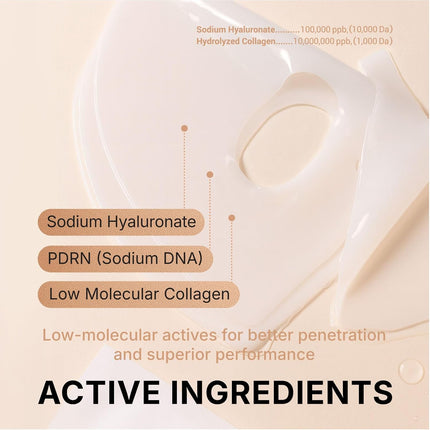 Bio Collagen Face Mask – PDRN & Hyaluronic Acid, Deep Hydrating, 4 Pack
