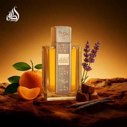 Lattafa Angham Perfume Unisex 100ml Eau de Parfum Citrus Lavender Amber Vanilla Fragrance