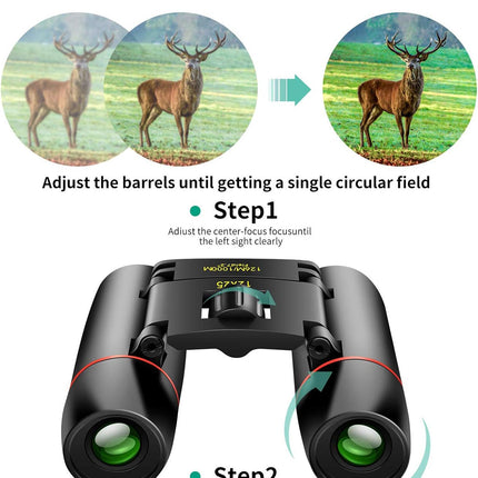 12x25 Compact Pocket Binoculars for Adults Kids Bird Watching & Travel