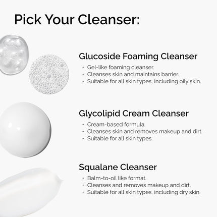Glucoside Foaming Cleanser 5.1oz, Gentle Face Wash for All Skin Types, Sensitive Skin
