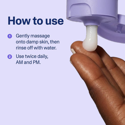 Gentle Face Wash for Sensitive Skin, Oat & Glycerin Hydrating Foaming Cleanser