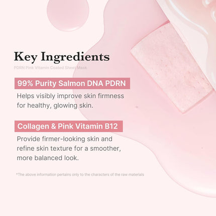 Salmon DNA PDRN Pink Vita Sheet Mask 10EA – Korean Glass Skin Mask