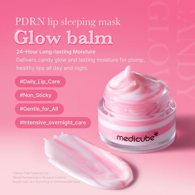 PDRN Lip Sleeping Mask 0.35oz, Salmon PDRN Collagen Shea Butter Overnight Lip Care