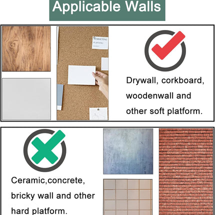 30PCS Push Pins & Picture Hangers – Double-Head Thumb Tacks for Wall Decor