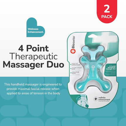 2-Pack Handheld Full Body Massager Pressure Point Tool for Neck Back Shoulder