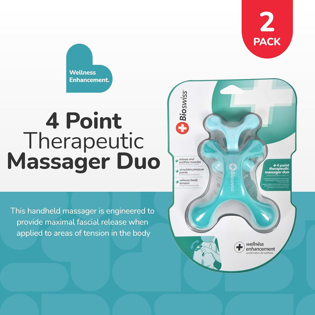 2-Pack Handheld Full Body Massager Pressure Point Tool for Neck Back Shoulder