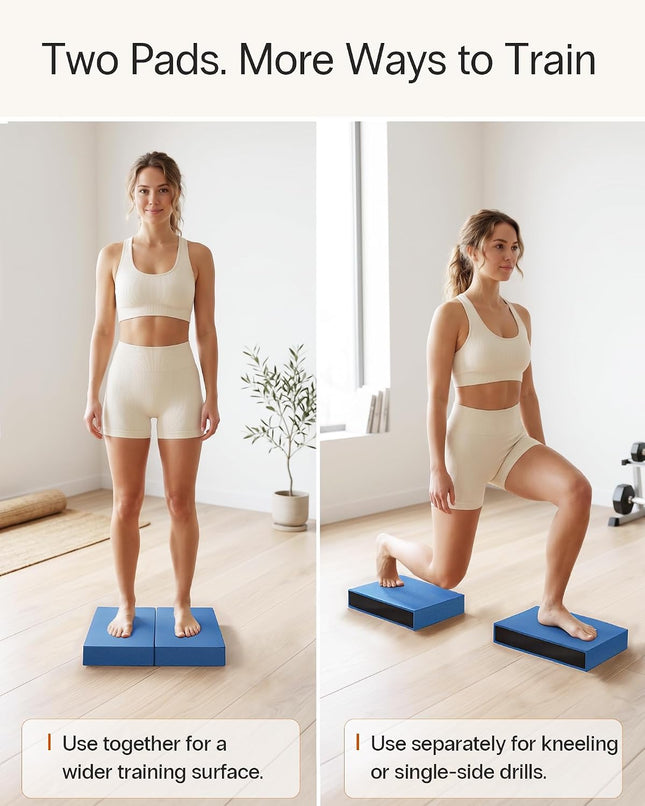 2-in-1 Foam Balance & Kneeling Pad, Non-Slip Cushion for Yoga & Core Training
