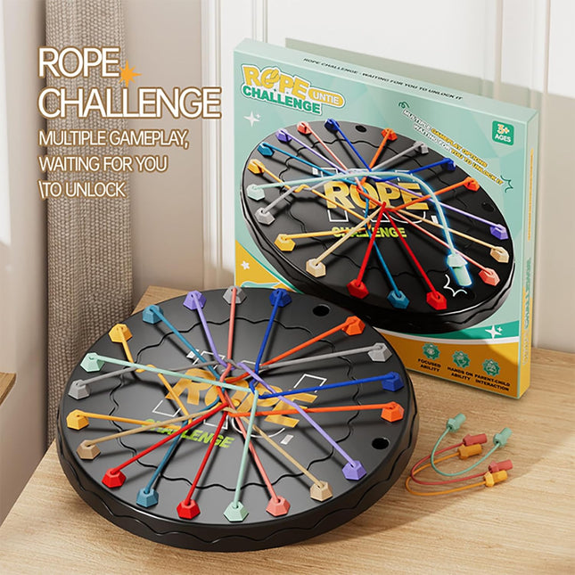 Educational Rope Puzzle – Family, Travel, Party Game, Multi-Level Challenges