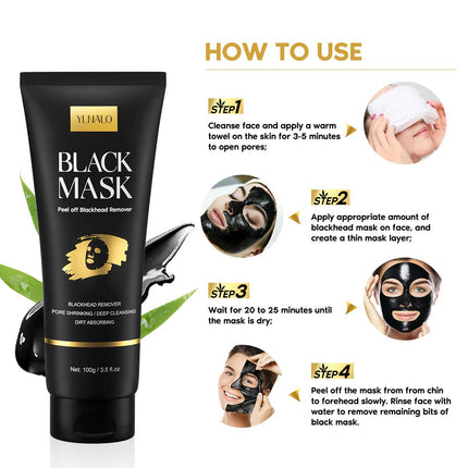 Blackhead Remover Mask Kit with Charcoal Peel-Off Mask and Pore Extractors