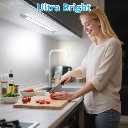 14" Plug-In Under Cabinet LED Light Bar, Ultra Bright Wired Strip, Cool White 1-Pack