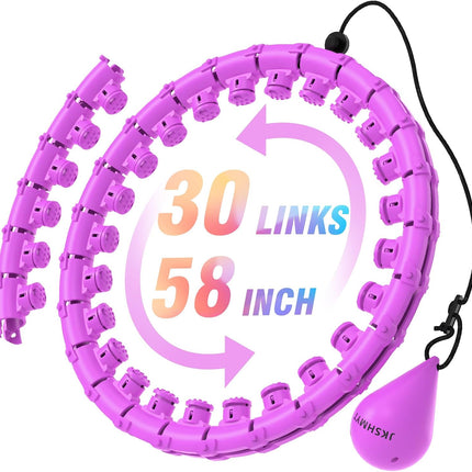 Weighted Hula Hoop for Adults 30 Detachable Links Infinity Fitness Exercise Hoop