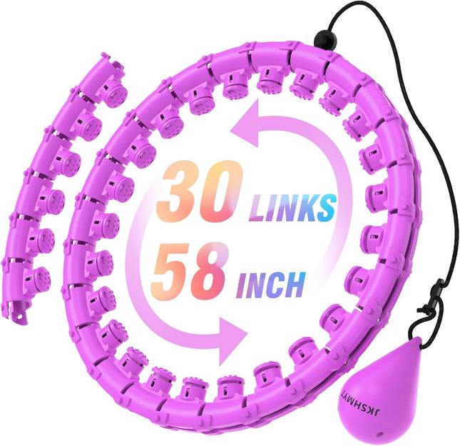 Weighted Hula Hoop for Adults 30 Detachable Links Infinity Fitness Exercise Hoop