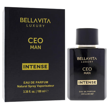 BellaVita Luxury CEO Man Intense Eau de Parfum 100ml Aromatic Amber Cologne