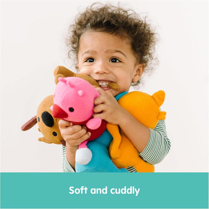 Plush Gift Pack – 4 Stuffed Animals with Cardboard Playhouse for Kids
