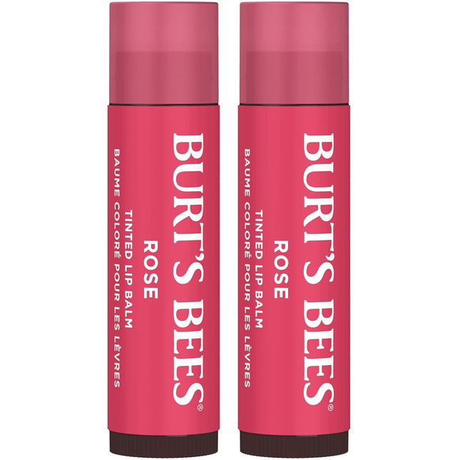2 Pack Lip Tint Balm Petal Rose Long Lasting Hydrating Buildable Color