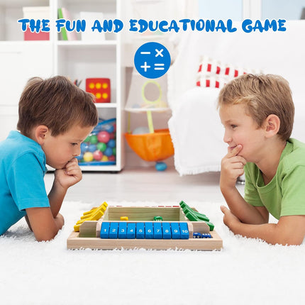 Shut The Box Board Game Wooden Dice Party Game for Family Gatherings