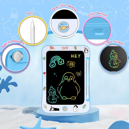 2 Pack Genialba LCD Writing Tablet for Kids Colorful Drawing Board Penguin Rabbit