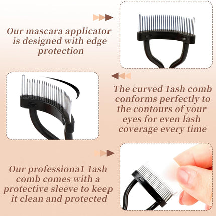 3-in-1 Lash Curler Kit with Comb & 8 Pads, Ergonomic Travel Eyelash Curler