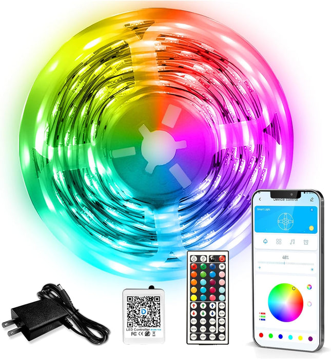 Smart LED Light Strips 110ft Music Sync RGB Lights for Bedroom Home Decor
