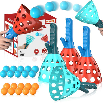 Pop Pass Catch Ball Game for Kids, Outdoor Toy with 20 Balls Ages 3–8+