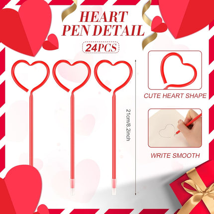 48 Pcs Valentine’s Day Pens & Silicone Bracelets Set: Party Favors & Gift Set