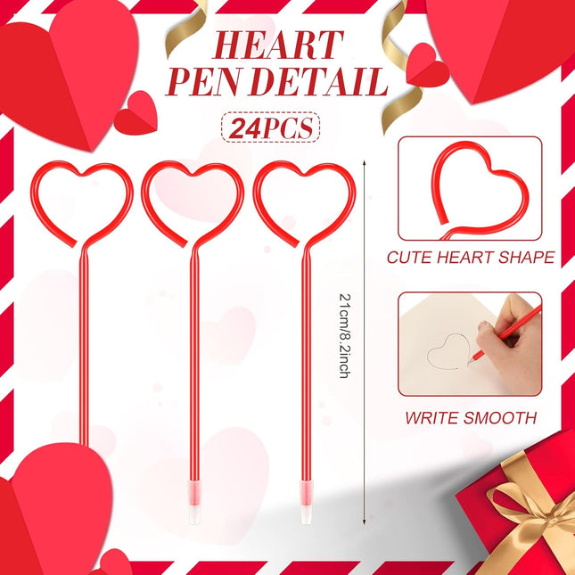 48 Pcs Valentine’s Day Pens & Silicone Bracelets Set: Party Favors & Gift Set