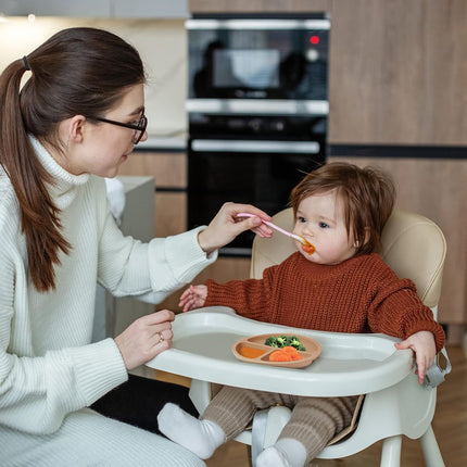 3 Silicone Suction Plates for Toddlers – Divided, Safe for Microwave & Dishwasher