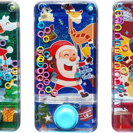 3-Pack Christmas Water Games – Santa Claus Holiday Handheld Ring Toy Set