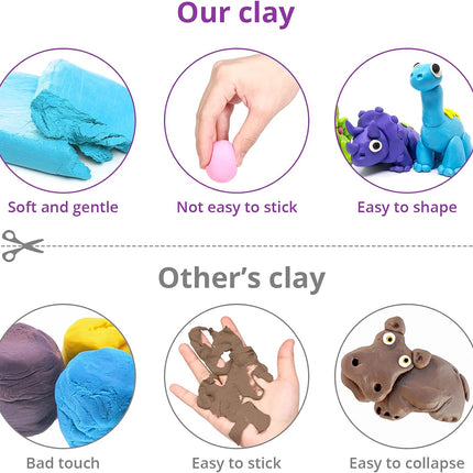 24-Color Magic Foam Clay Kit – DIY Sculpting & Molding for Boys & Girls