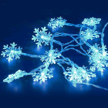 Christmas Snowflake Fairy Lights – 9.8ft 20 LED Battery String for Xmas Decor