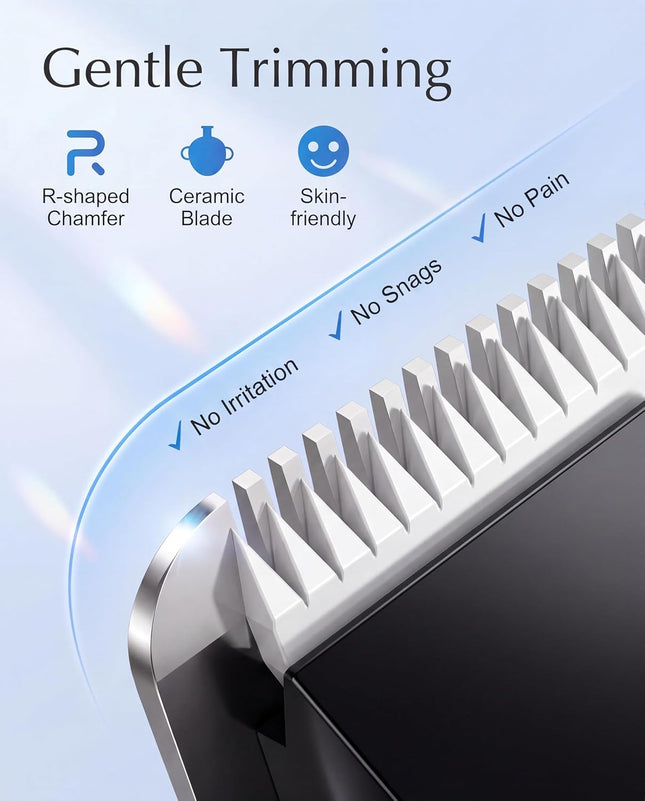 3-in-1 Manscape Body Hair Trimmer for Men, IPX7 Waterproof, USB-C Rechargeable Groomer
