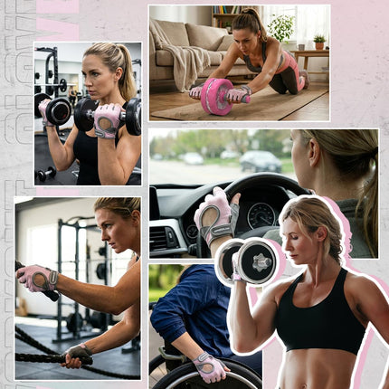 Workout Gloves for Men & Women with Grip Pads for Gym and Weight Lifting
