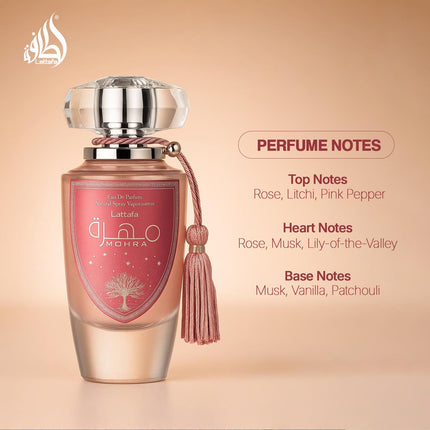 Lattafa Mohra Silky Rose Women’s Eau de Parfum 100ml Romantic Floral Perfume