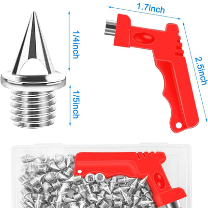 90PCS Running Shoe Spikes – 1/4" Track & Cross Country Stainless Steel