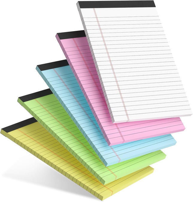 5PCS Small Note Pads 5x8 – College Ruled, 30 Sheets Each, School & Office