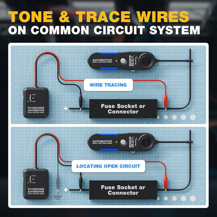 V210 Wire Tracer Circuit Tester, Open & Short Finder, DC 6-42V Electrical Tracker